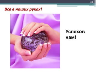 40

Все в наших руках!

Успехов
нам!

 