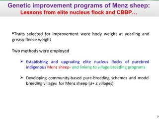 Sheep and goat research and development of Ethiopia