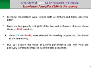 Sheep and goat research and development of Ethiopia