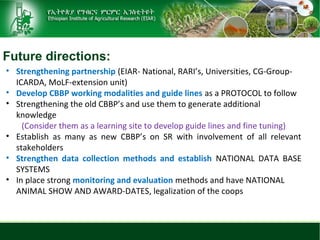 Sheep and goat research and development of Ethiopia