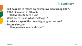 Overview of Community Based Breeding Program and implementation procedure