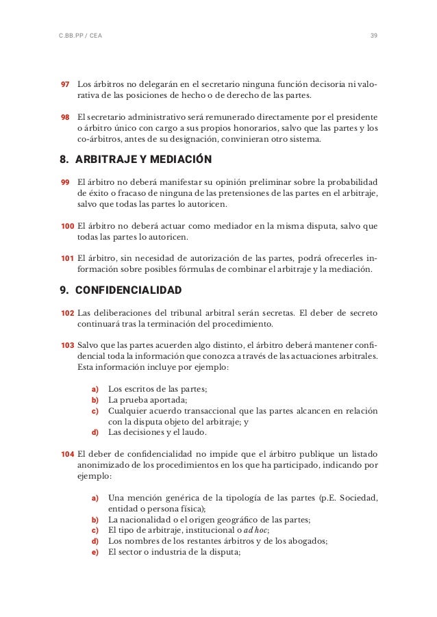 Codigo De Buenas Practicas Del Club Espanol Del Arbitraje Cea