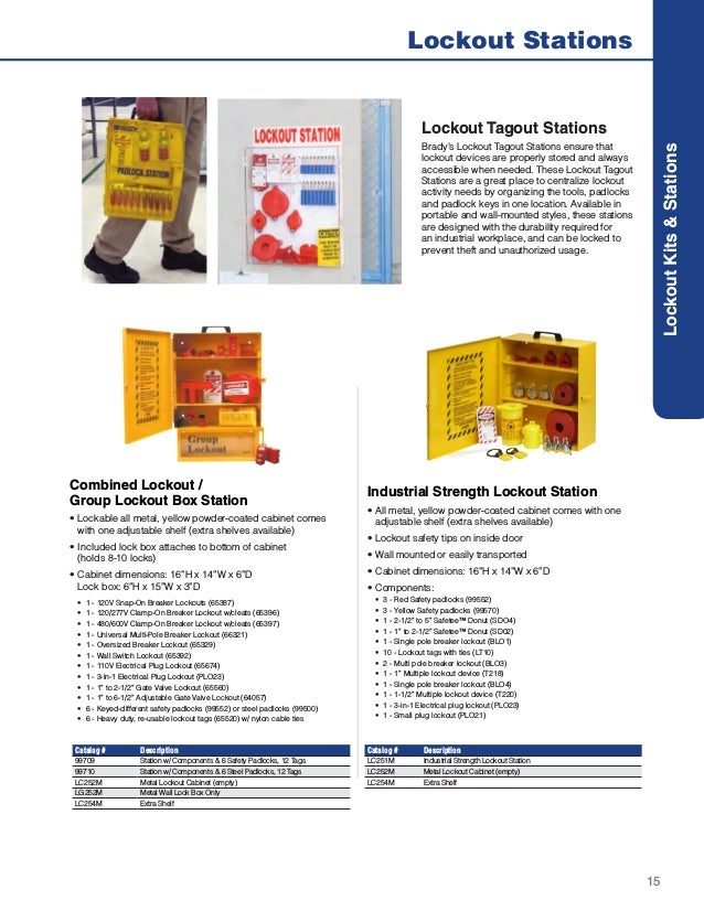 Tags Brady Lockout Station with Padlocks Includes 12 Safety Padlocks 99703 and Devices Enclosed Station