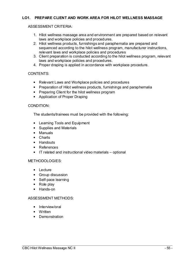 Cbc hilot(wellnessmassage)ncii