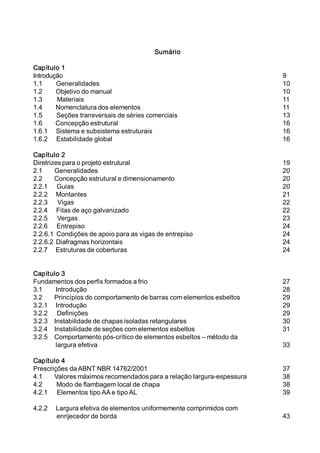 %LEOLRJUDILD 
,6%1 
/LJKWVWHHOIUDPLQJ6WHHOIUDPLQJ%DUUDVHVWUXWXUDLV'LPHQVLRQDPHQWR 
3HUILVIRUPDGRVDIULRRQVWUXomRFLYLO,7tWXORVVpULH 