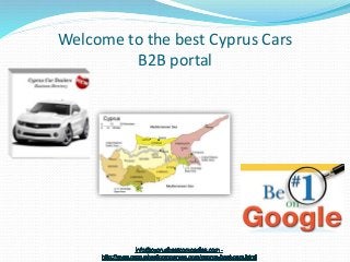 Welcome to the best Cyprus Cars
B2B portal
 