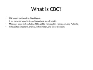 Cbc Overview Comprehensive Overview of Complete Blood Count (CBC) Test and Its ...