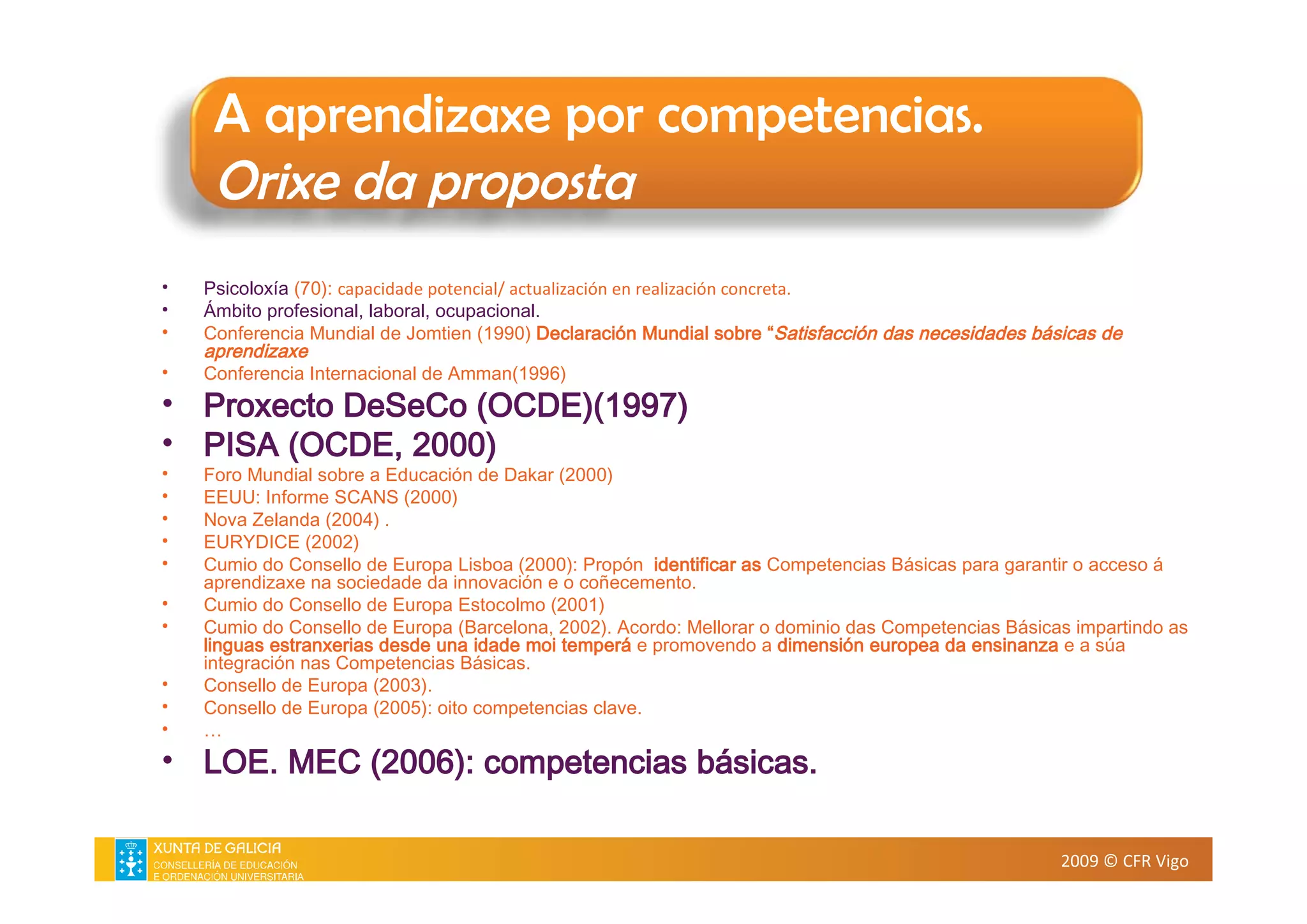 Introdución ás competencias básicas. CFR Vigo