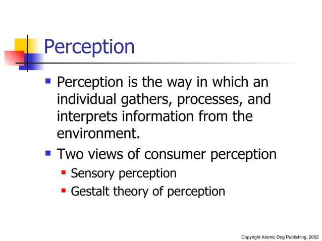 Memory, Learning & Perception | PPT