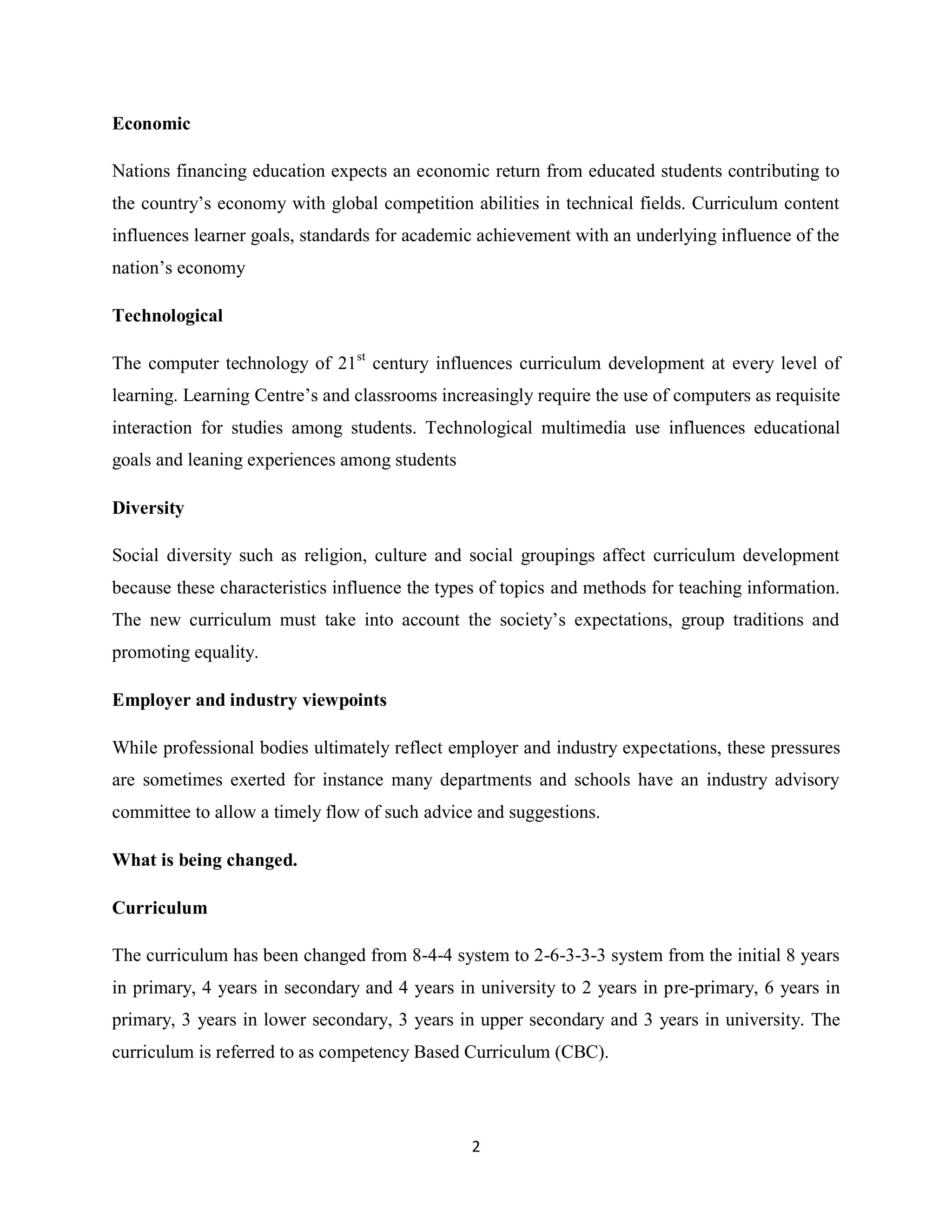 Competency Based Curriculum in Kenya | PDF