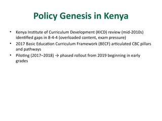 IMPACTS OF COMPETENCY BASED CURRICULUM IN KENYA | PPTX