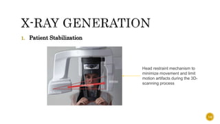 1. Patient Stabilization
14
Head restraint mechanism to
minimize movement and limit
motion artifacts during the 3D-
scanning process
 