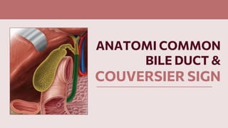ANATOMI COMMON
BILE DUCT &
COUVERSIER SIGN
 