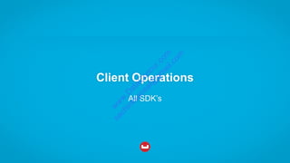 Client Operations
All SDK’s
w
w
w
.D
ataC
oncur.com
sachinkkansal@
gm
ail.com
 