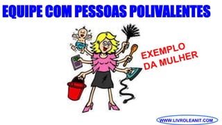 WWW.LIVROLEANIT.COM
EQUIPE COM PESSOAS POLIVALENTES
 