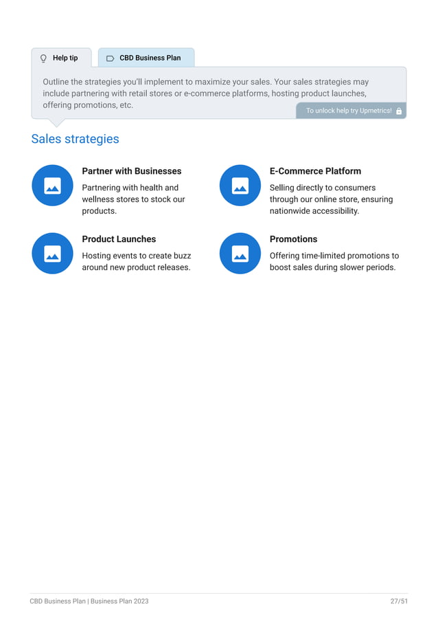 CBD Business Plan Example | Upmetrics | PDF
