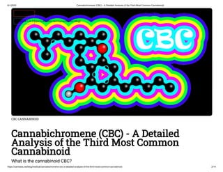 What is CBC the Cannabinoid?
