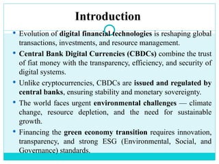 Central Bank Digital Currency and its Sustainability | PPT