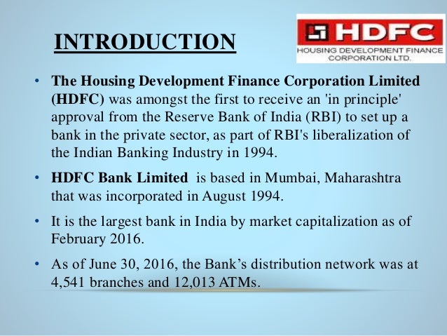 Business Analysis HDFC Bank Business Analysis HDFC Bank