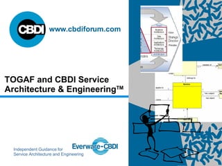TOGAF and CBDI Service Architecture & Engineering TM 