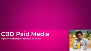 CBD Paid Media
High-level strategies for your business
 