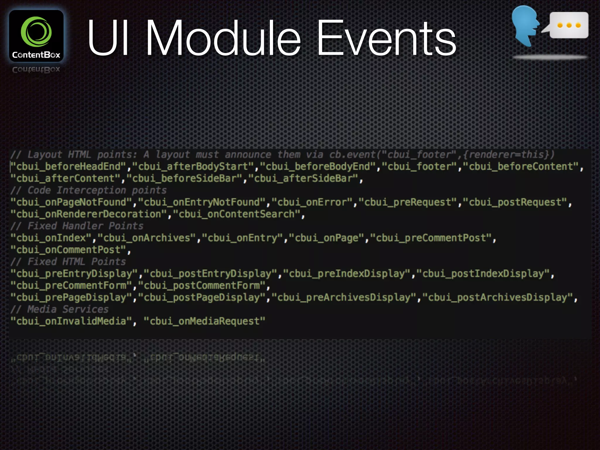 UI Module Events
 