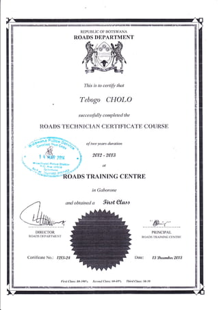 RTC certificate 1