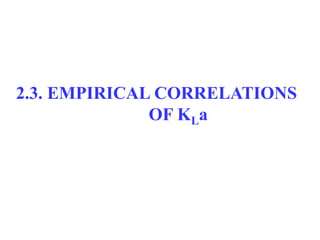 2.3. EMPIRICAL CORRELATIONS
OF KLa
 