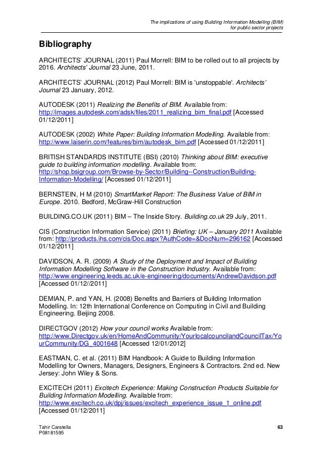 Bim dissertation uk