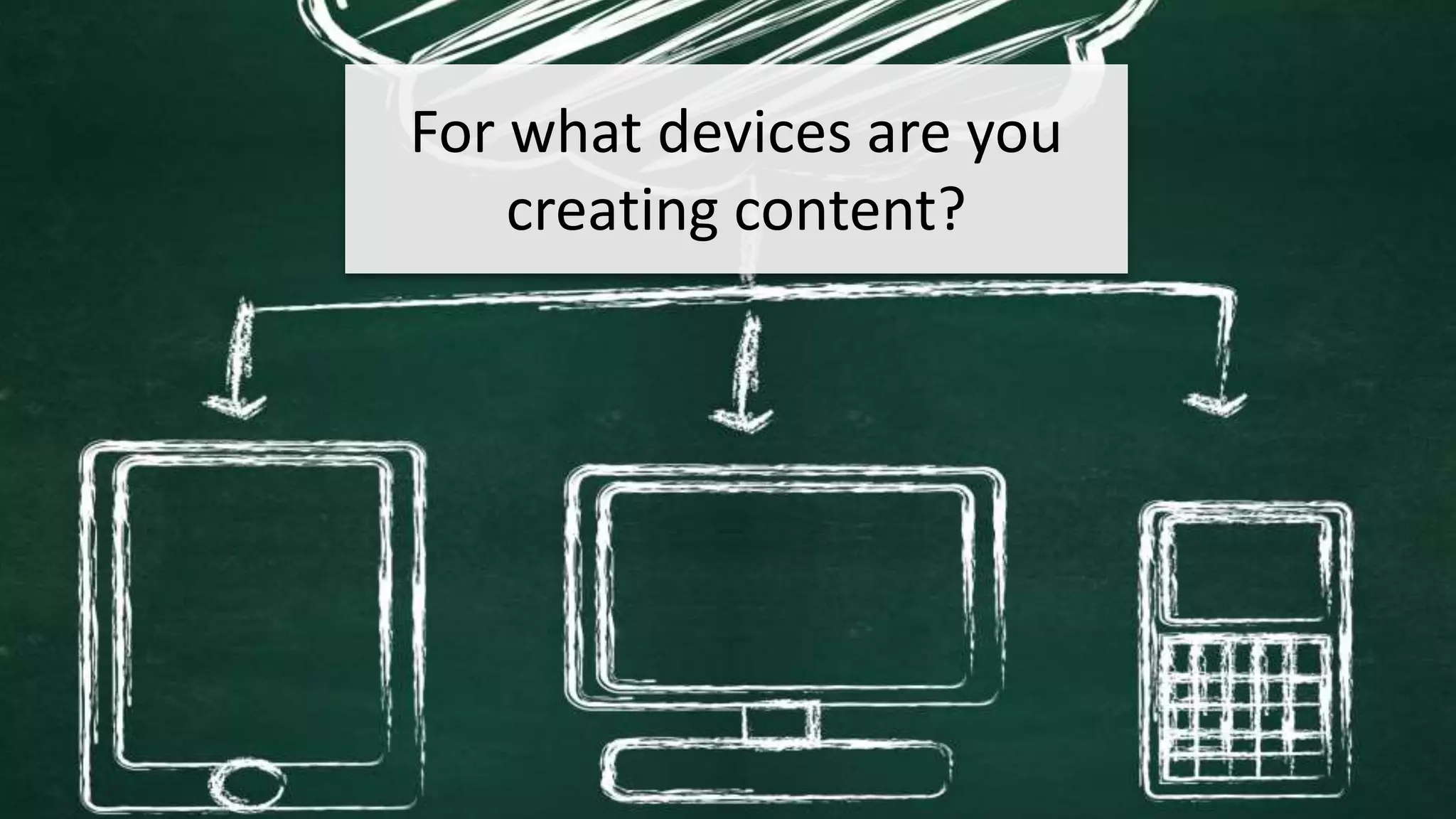 are you creating 
content? 
 
