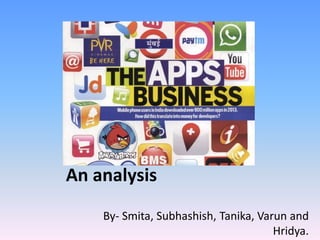 An analysis 
By- Smita, Subhashish, Tanika, Varun and 
Hridya. 
 