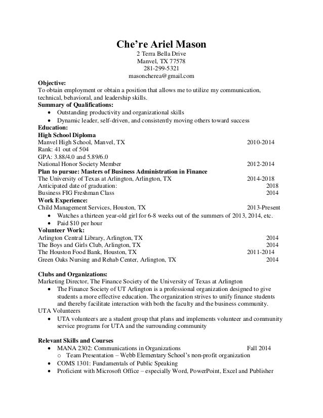 college resume december 2014 docx without references