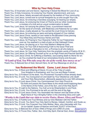 Glory and Praise to our God | PDF