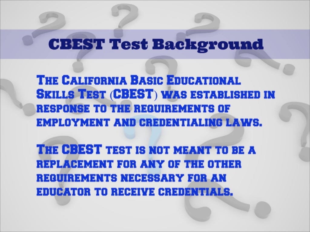 CBEST Test Information