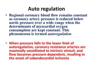 Coronary blood flow | PPTX