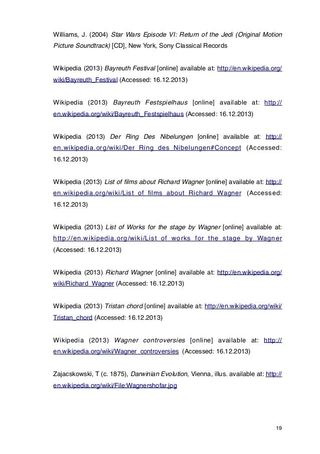 richard wagner his work and influence on film music and other arts wagner list of works