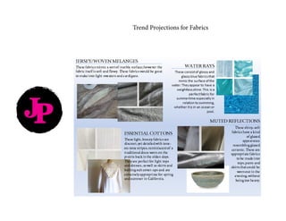 JP
Trend Projections for Fabrics
 