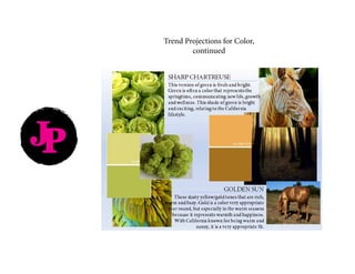 JP
Trend Projections for Color,
continued
 