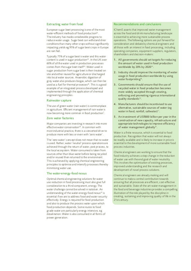 Water Management in the Food and Drink Industry _Green Paper