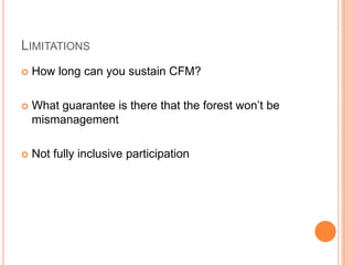 Communnity Based Forest Management | PPTX