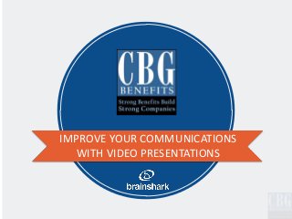 IMPROVE YOUR COMMUNICATIONS
   WITH VIDEO PRESENTATIONS
 