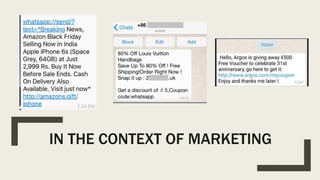 IN THE CONTEXT OF MARKETING
 