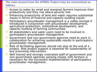 Community Based Ground Water Management | PPT