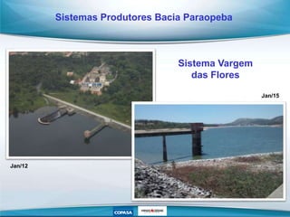 Sistema Vargem
das Flores
99%
97%
80%
70%
Jan/12
Jan/15
Sistemas Produtores Bacia Paraopeba
 