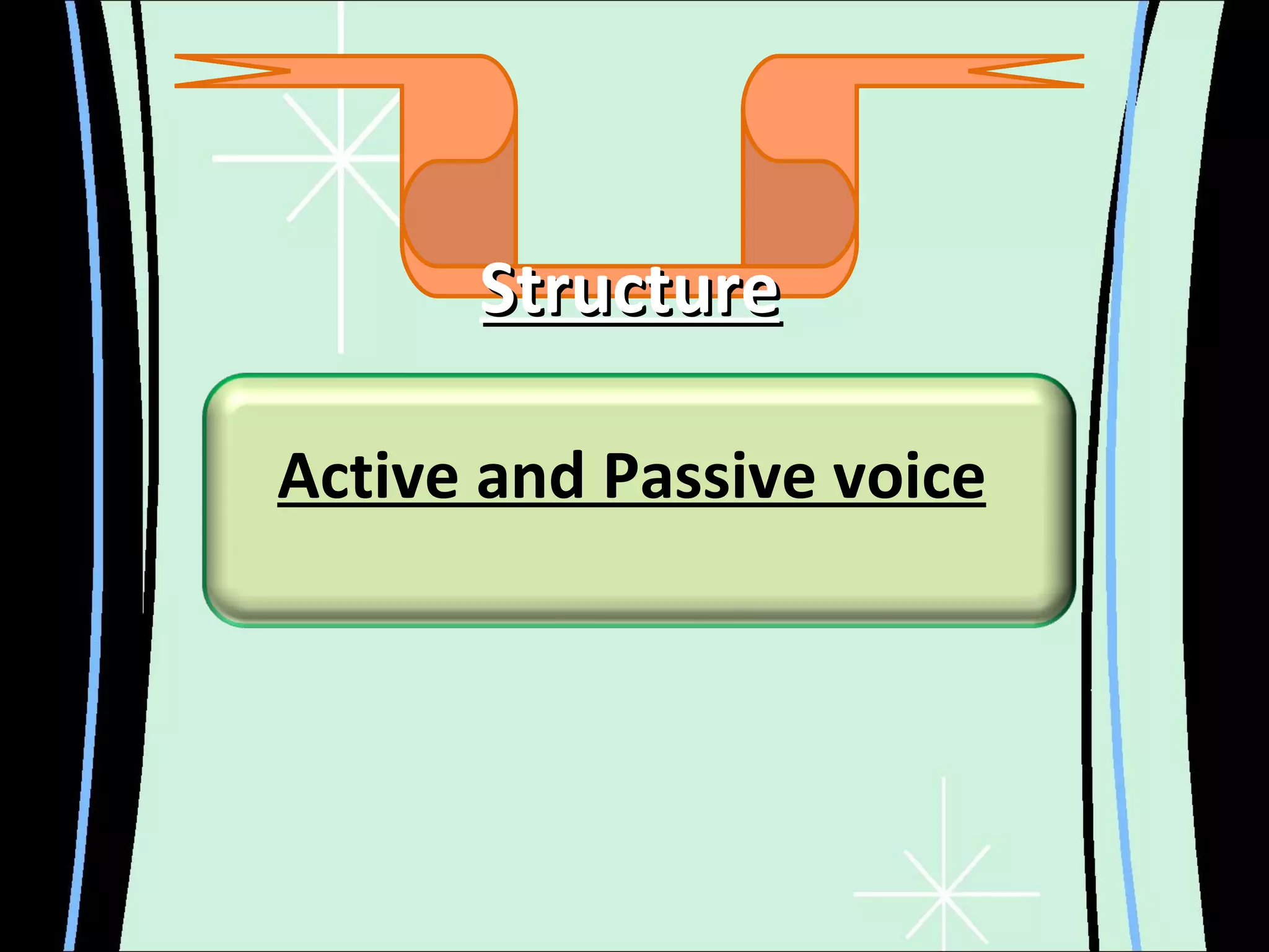 Active and Passive voice Structure 