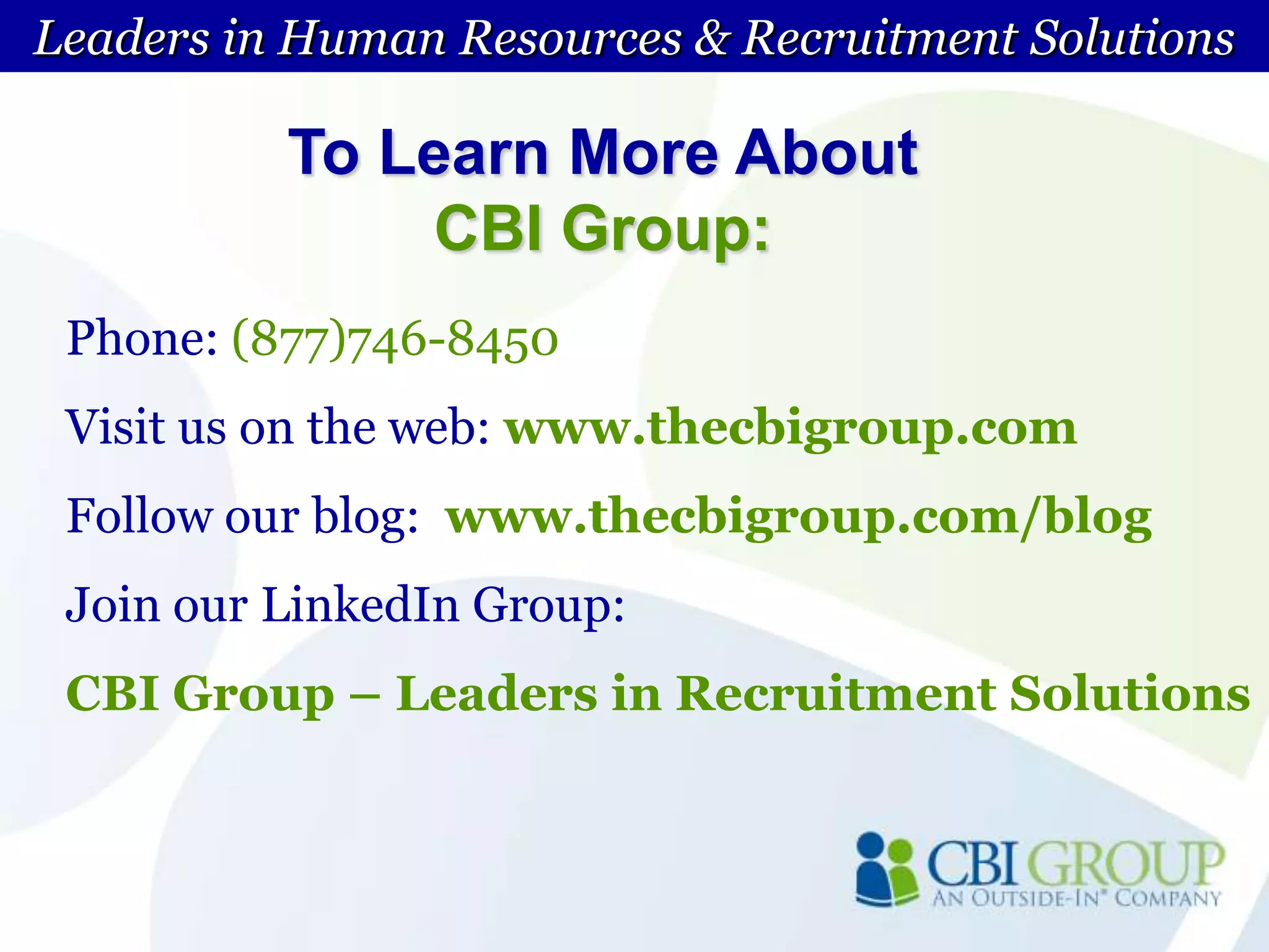 Leaders in Human Resources & Recruitment SolutionsIndustry Leading Customers