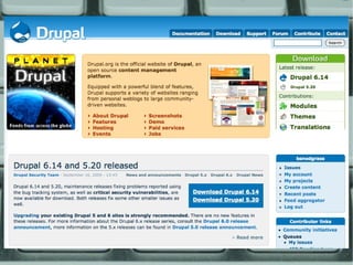 Content Management System and Web Application Development Framework 