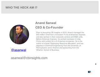 CB Insights Live: Startups And Accelerating Corporate Innovation | PDF