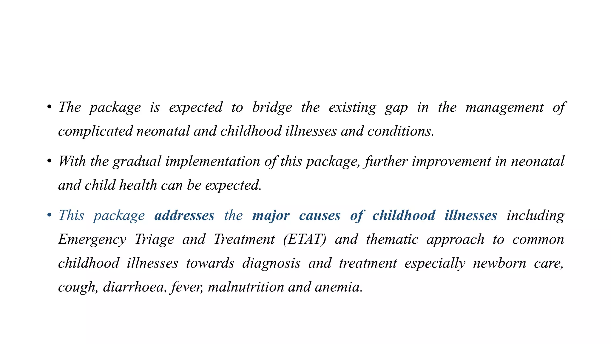 Integrated Management of Neonatal and Childhood Illnesses (IMNCI) in ...