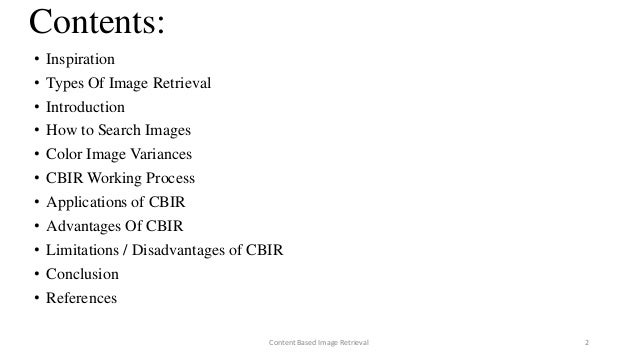 content based image retrieval system Visual information of similar nodules could assist the budding radiologists in self-learning this paper presents a content-based image retrieval (cbir) system for. content based image retrieval system Visual information of similar nodules could assist the budding radiologists in self-learning this paper presents a content-based image retrieval (cbir) system for.